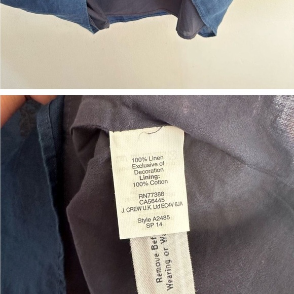 Madewell Blue Linen Mercado Shift Dress, L - Picture 8 of 8